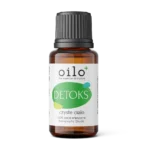 DETOKS- mieszanka olejków — butelka z przodu, etykieta