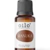 Olejek manuka — butelka z oznaczeniami certyfikatów na etykiecie