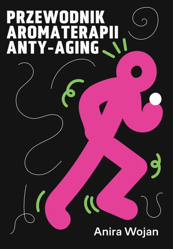 Przewodnik Aromaterapii Anty-Aging — butelka z przodu, etykieta