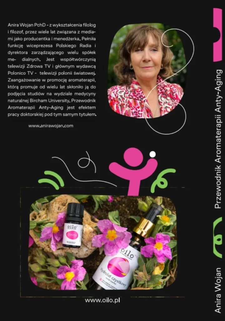 Przewodnik Aromaterapii Anty-Aging — butelka z przodu, etykieta (ujęcie 2)