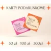 Karta Podarunkowa — butelka z przodu, etykieta