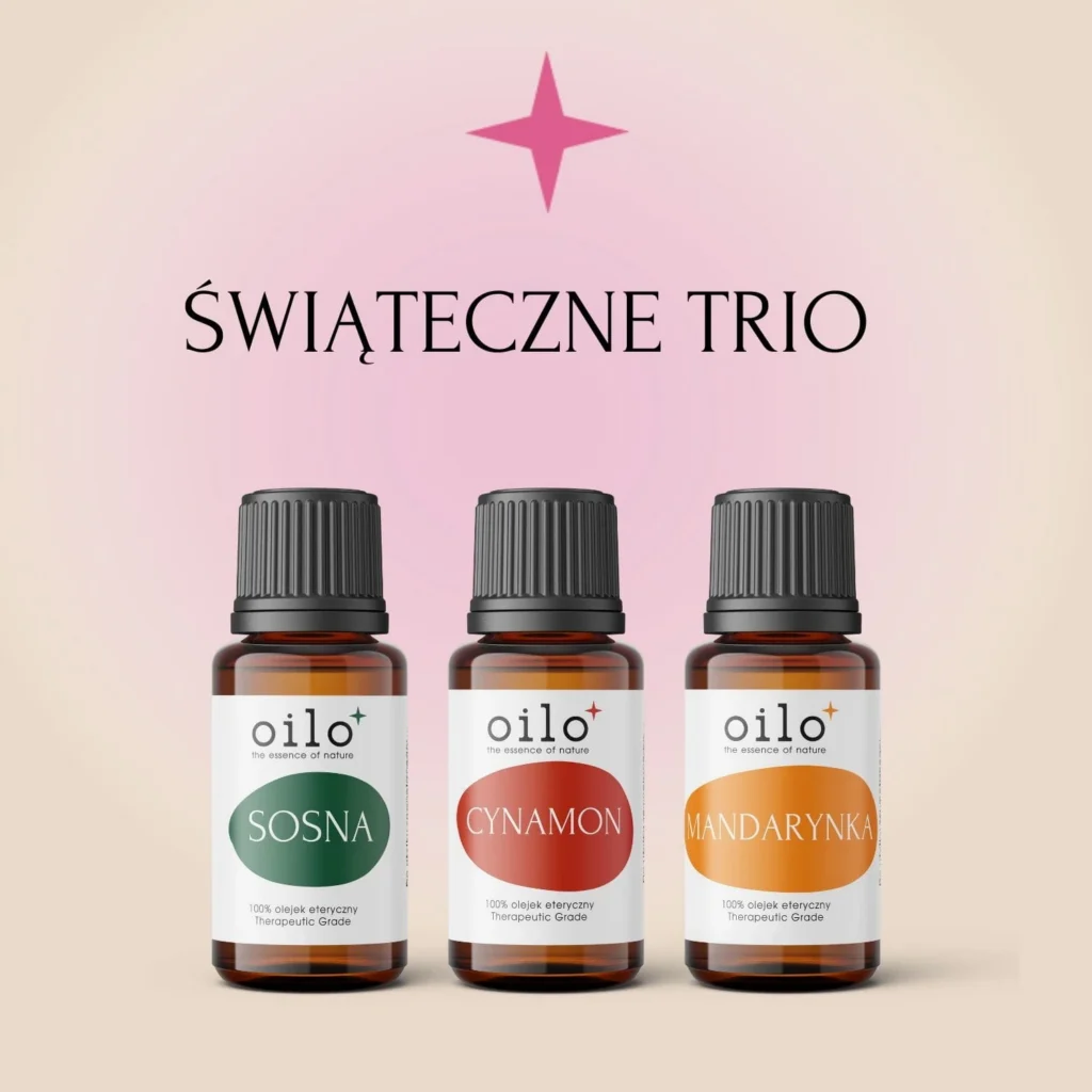 ŚWIĄTECZNE TRIO — zestaw: sosna, cynamon, mandarynka