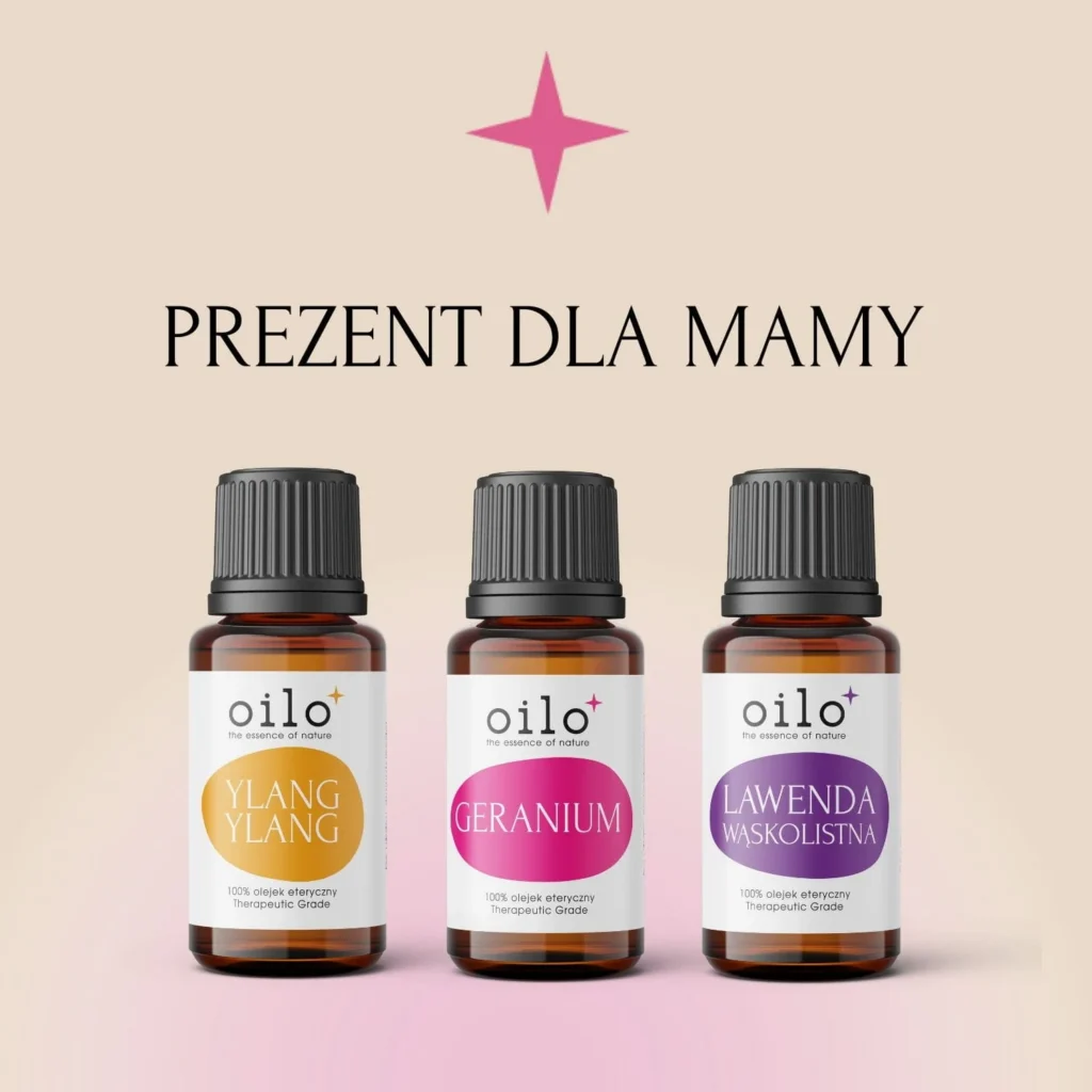 PREZENT DLA MAMY — zestaw: ylang-ylang, geranium, lawenda wąskolistna
