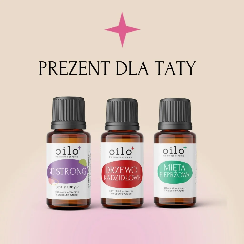 PREZENT DLA TATY — zestaw: Be Strong / jasny umysł, kadzidło, mięta pieprzowa