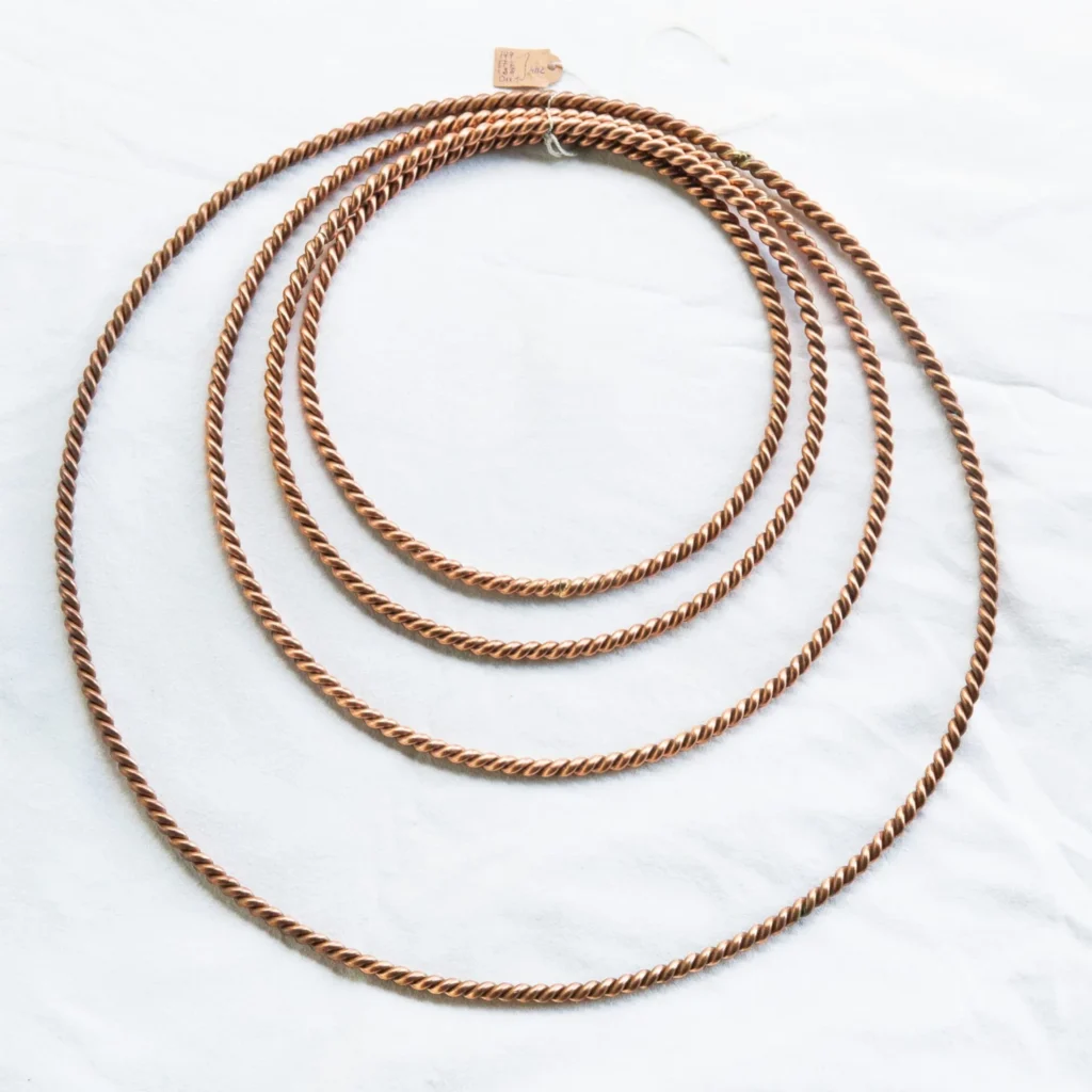 Tensory, ringi i bransoletki miedziane HANDMADE — butelka z przodu, etykieta