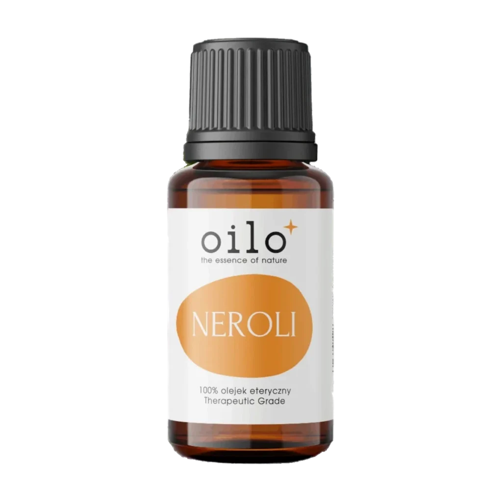 Olejek neroli — butelka z przodu, etykieta