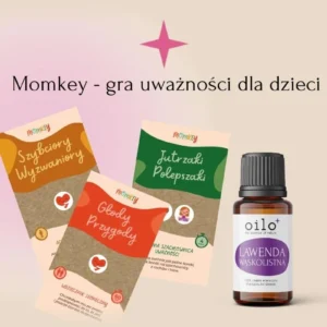 MOMKEY — karty uważności dla dzieci oraz olejek lawenda wąskolistna
