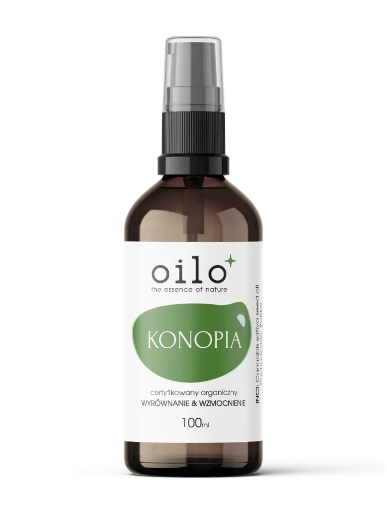 Olej konopny zimnotłoczony Oilo Bio 100 ml — butelka z pompką